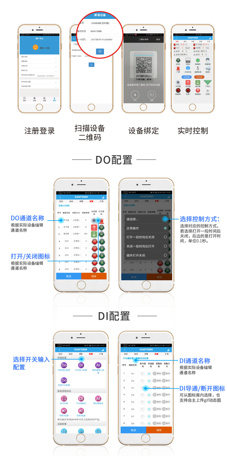 云平台 DAM-1616A GPRS版 远程智能控制器云平台操作流程