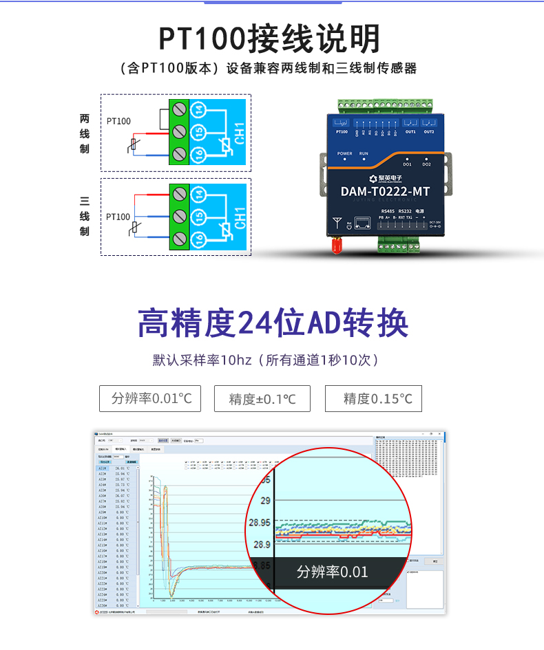 DAMT0222-MT  工业级智能自控模块 pt100 接线图