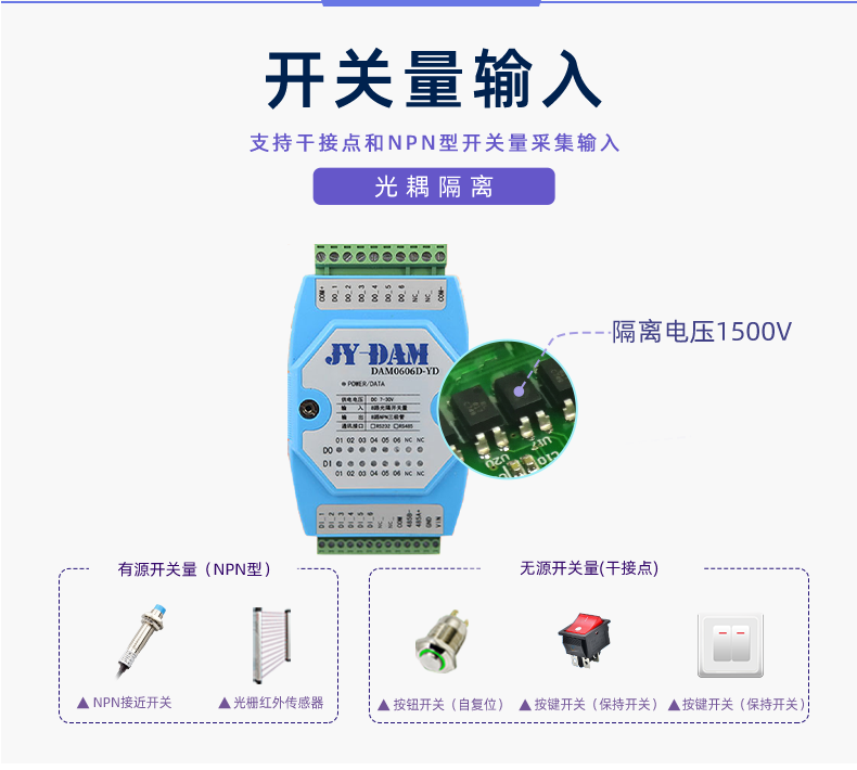 DAM-0606D-YD 工业级I/O模块输入说明