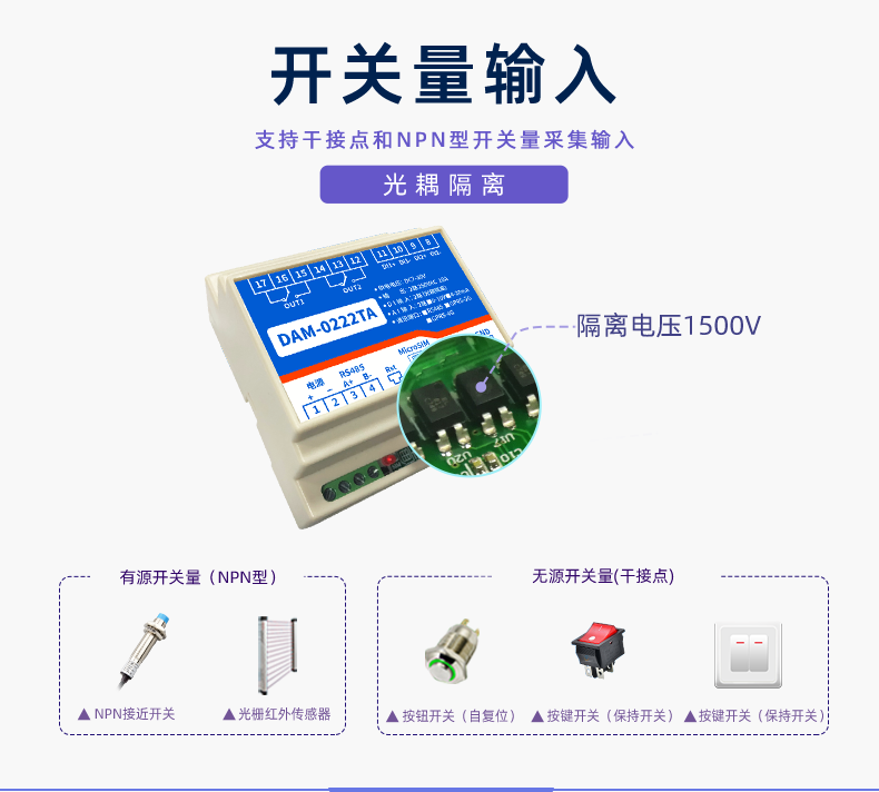 LoRa0222  LoRa无线控制模块开关量输入