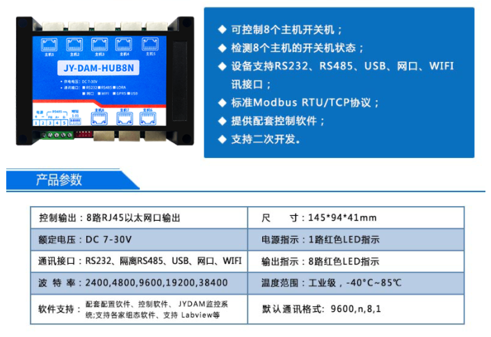 DAM-HUB8N 产品参数