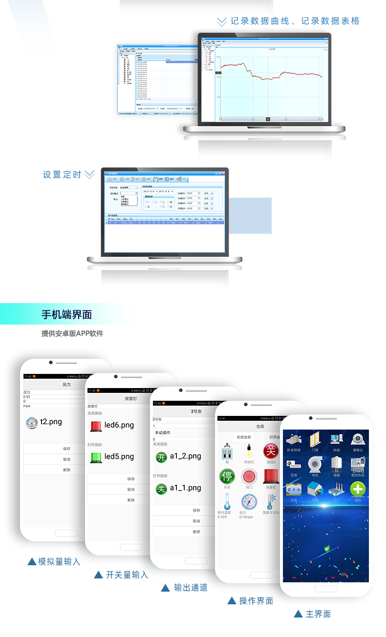 DAM-0800 工业级网络控制模块手机端界面