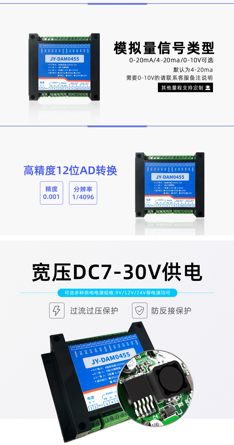 DAM-0455 工业级数采控制器型号类型