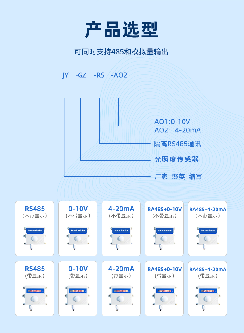 光照度传感器产品选型