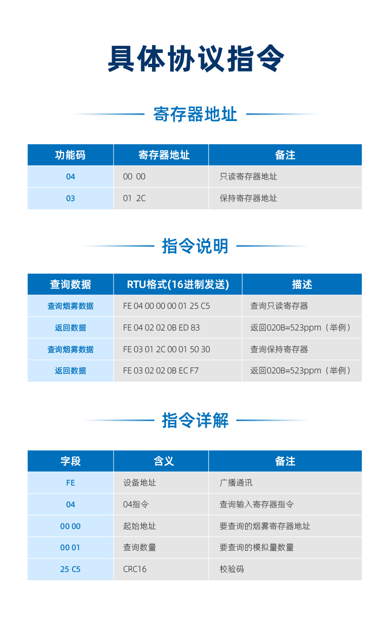 光照度传感器具体协议