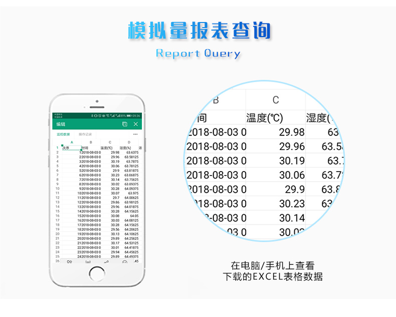 LORA湿度采集器报表查询