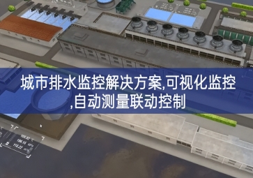 「智慧水务」城市排水监控解决方案,可视化监控,自动测量联动控制